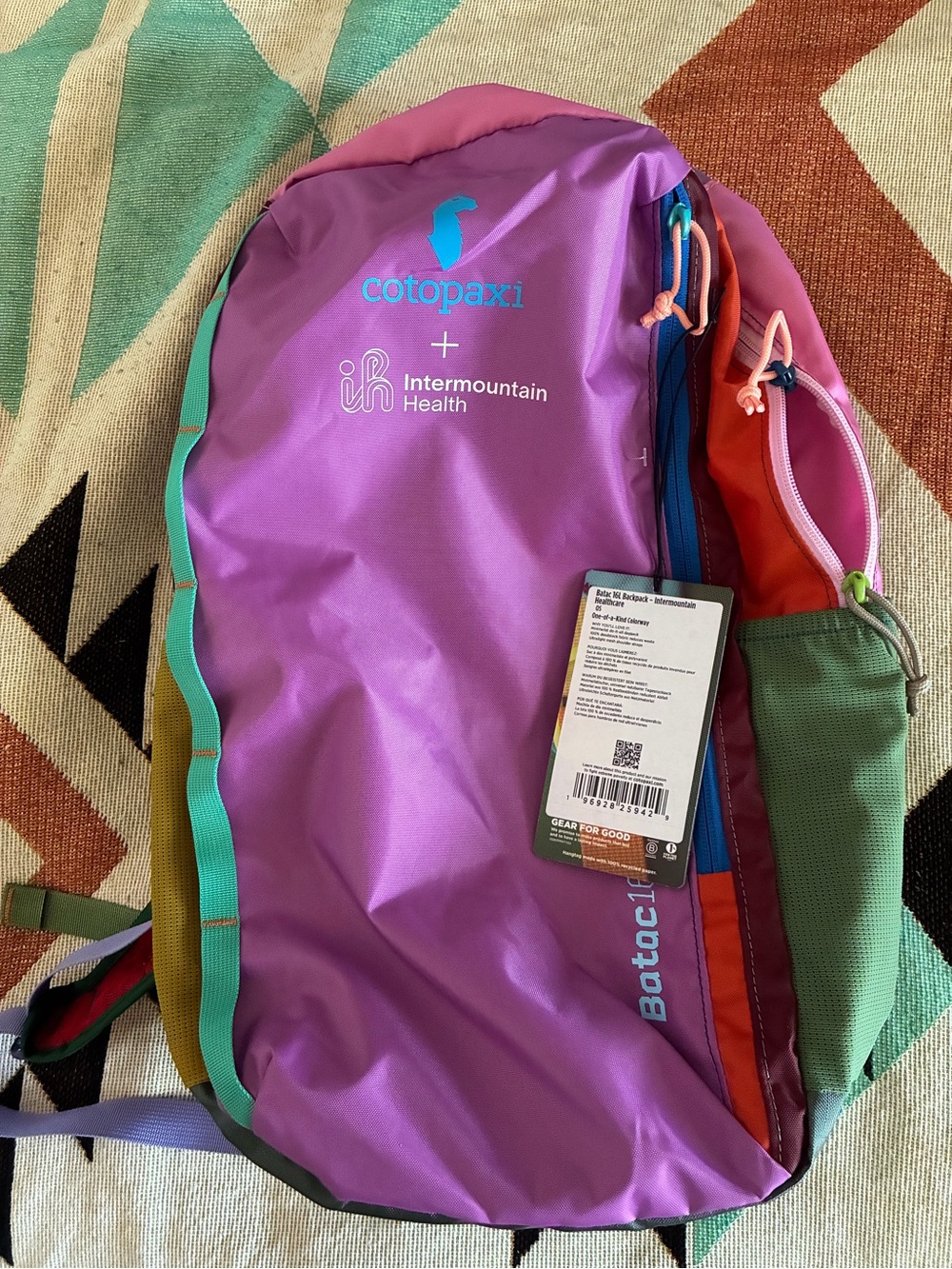 Cotopaxi Batac 16L Del Dia Pack Multi Colored Backpack new with tags, Cotopaxi